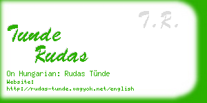 tunde rudas business card